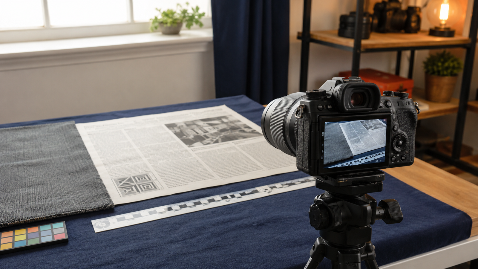 Controlled camera focus test for consistently blurry photos