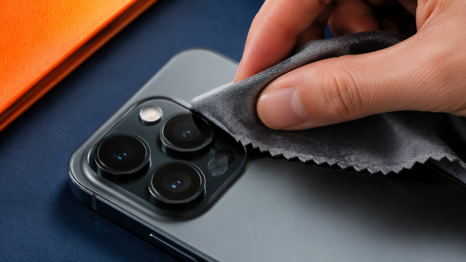 Cleaning a phone camera lens to fix blurry photos