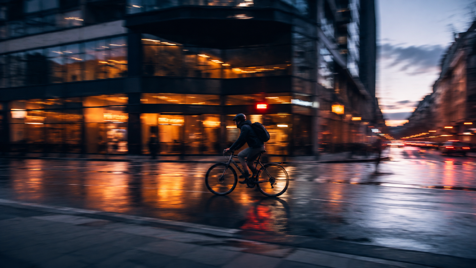 Slow shutter speed creating intentional motion blur
