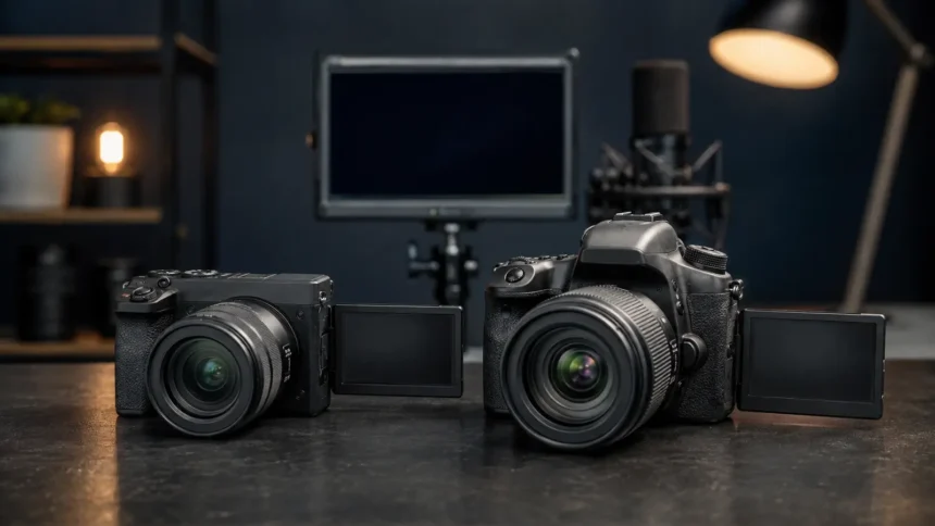 Mirrorless vs DSLR camera comparison for video recording